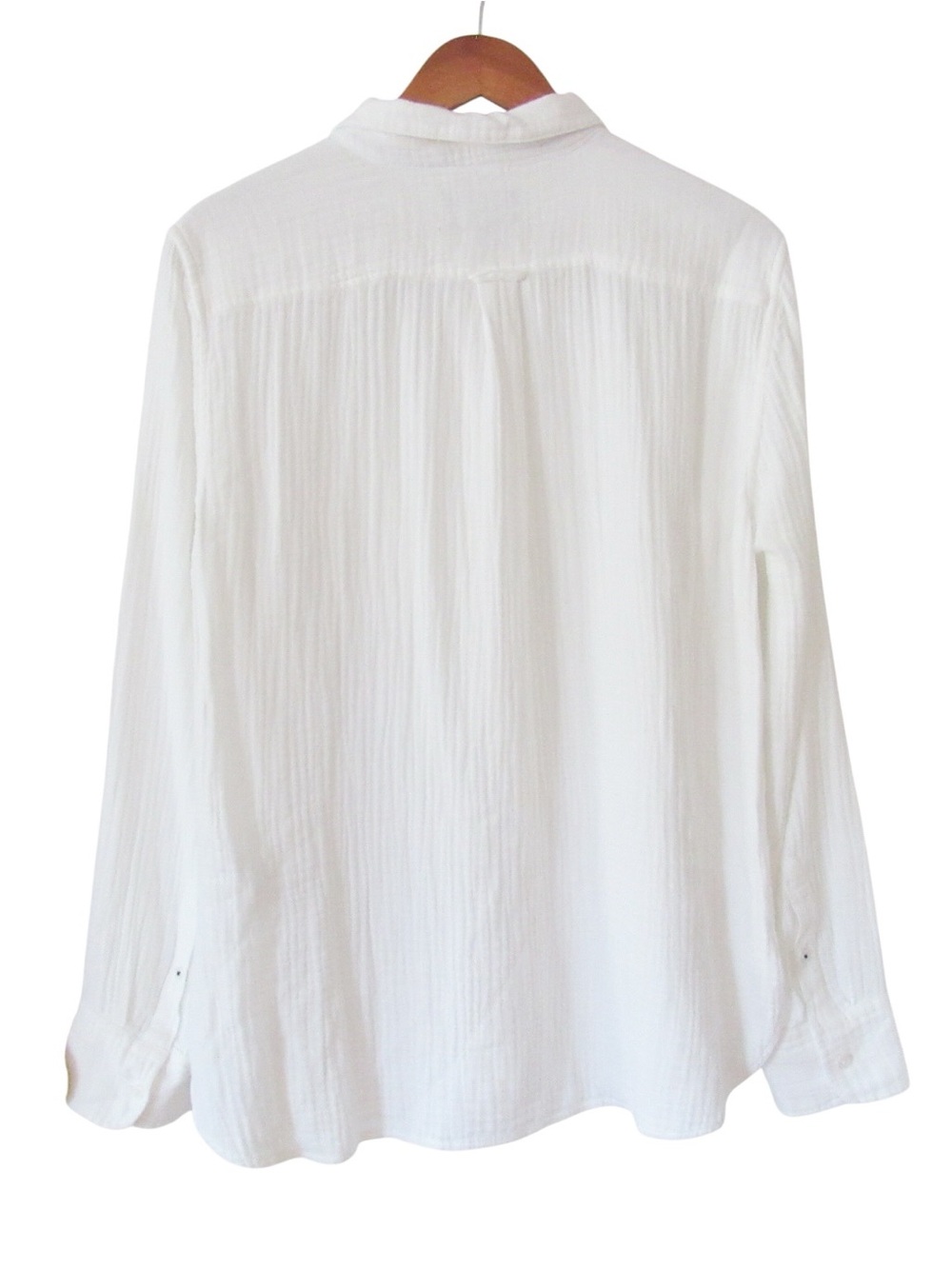 J Crew Garcon Classic Double Gauze Shirt 14 White Long Sleeves Button Up Cotton - Picture 5 of 9